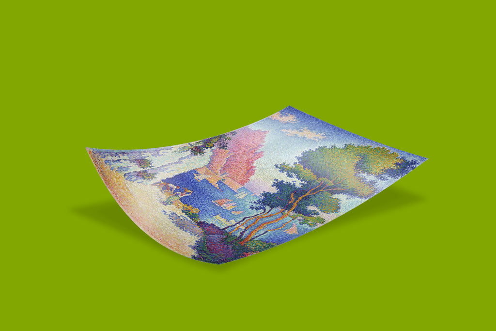 Paul Signac 1898 Capo di Noli Genoa art print, premium wall art featuring Divisionism technique and Italian Riviera coastal scenery