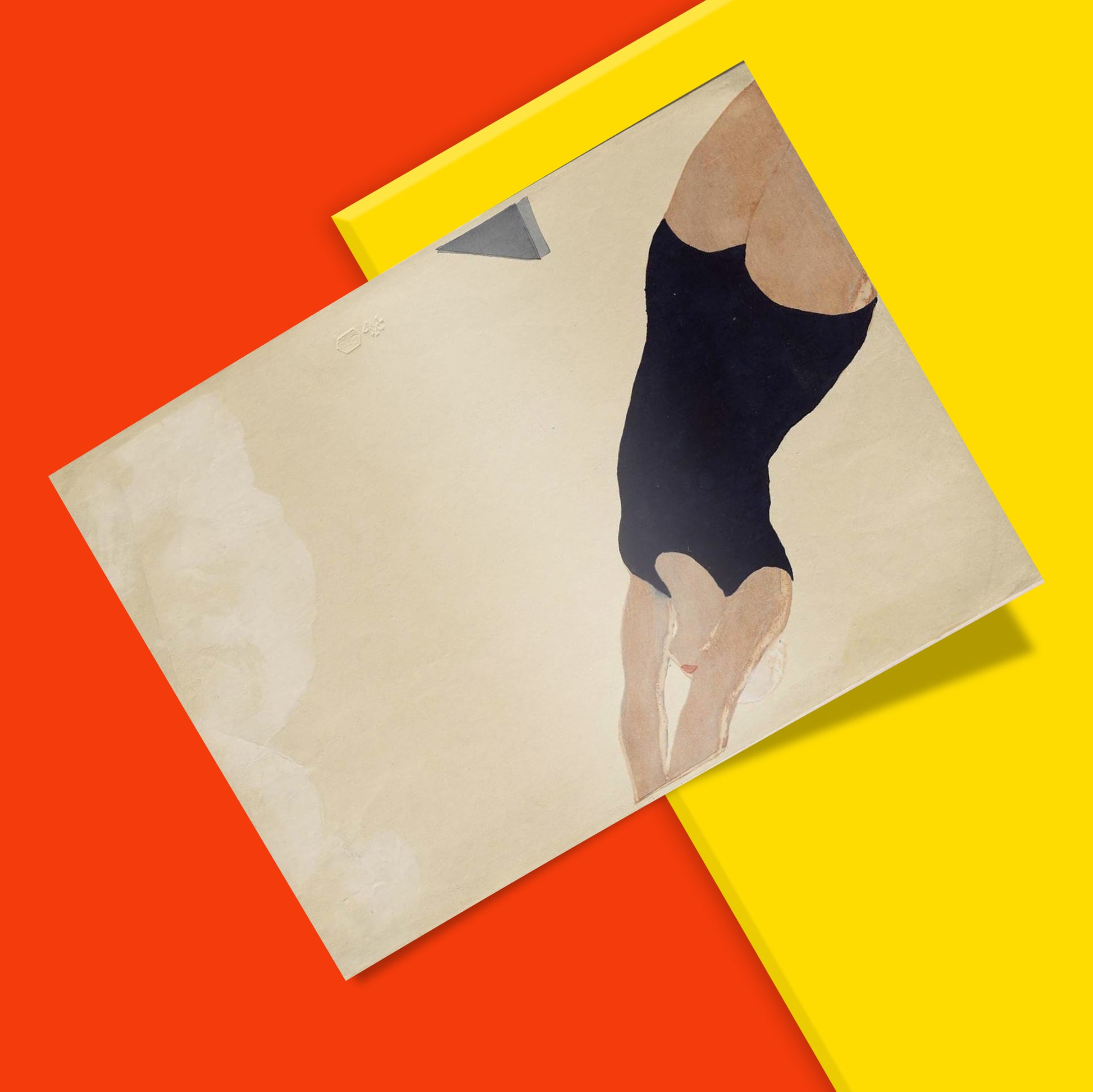 Fine art print of Kōshirō Onchi's iconic Diving composition from the Rijksmuseum collection — modernist Japanese printmaking, giclée reproduction