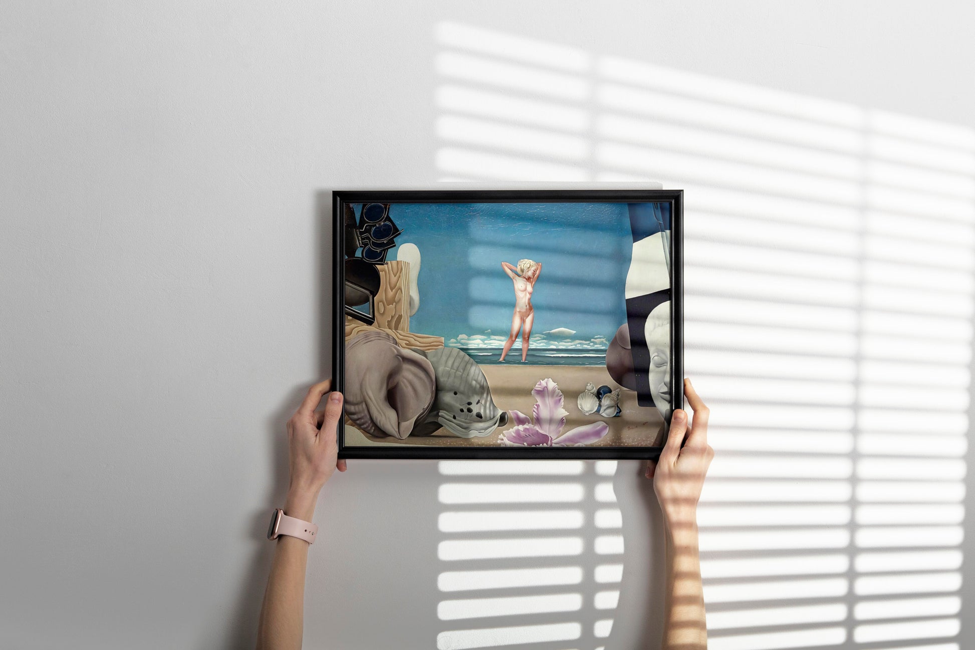 A high-quality giclée fine art print of "The Birth of Venus" by Edward Baird, professionally framed and ready to be hung as sophisticated wall decor.