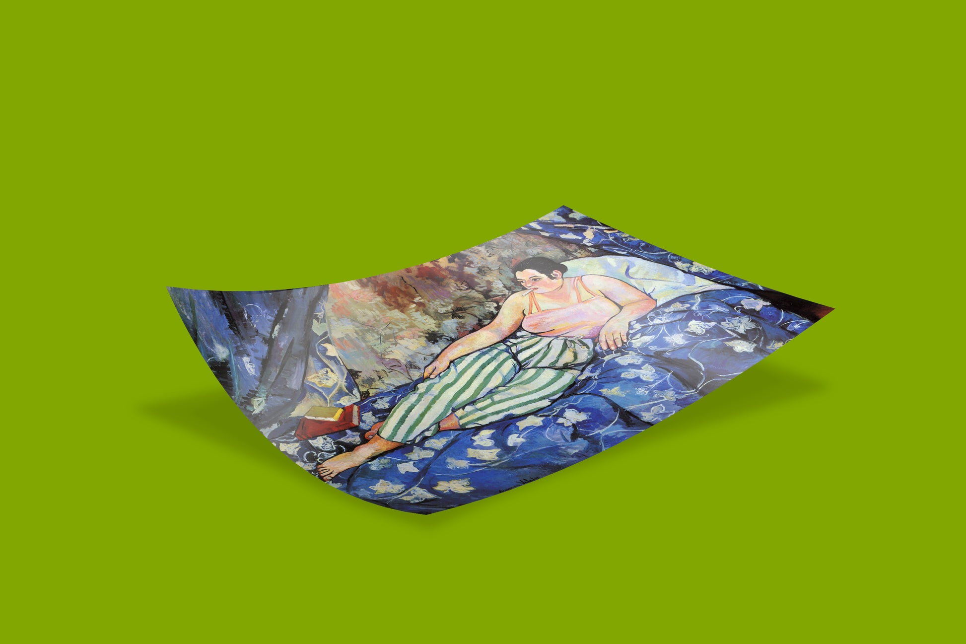 Suzanne Valadon's The Blue Room fine art print displayed as wall art in contemporary interior, showcasing museum-quality colour reproduction and modernist feminist masterpiece