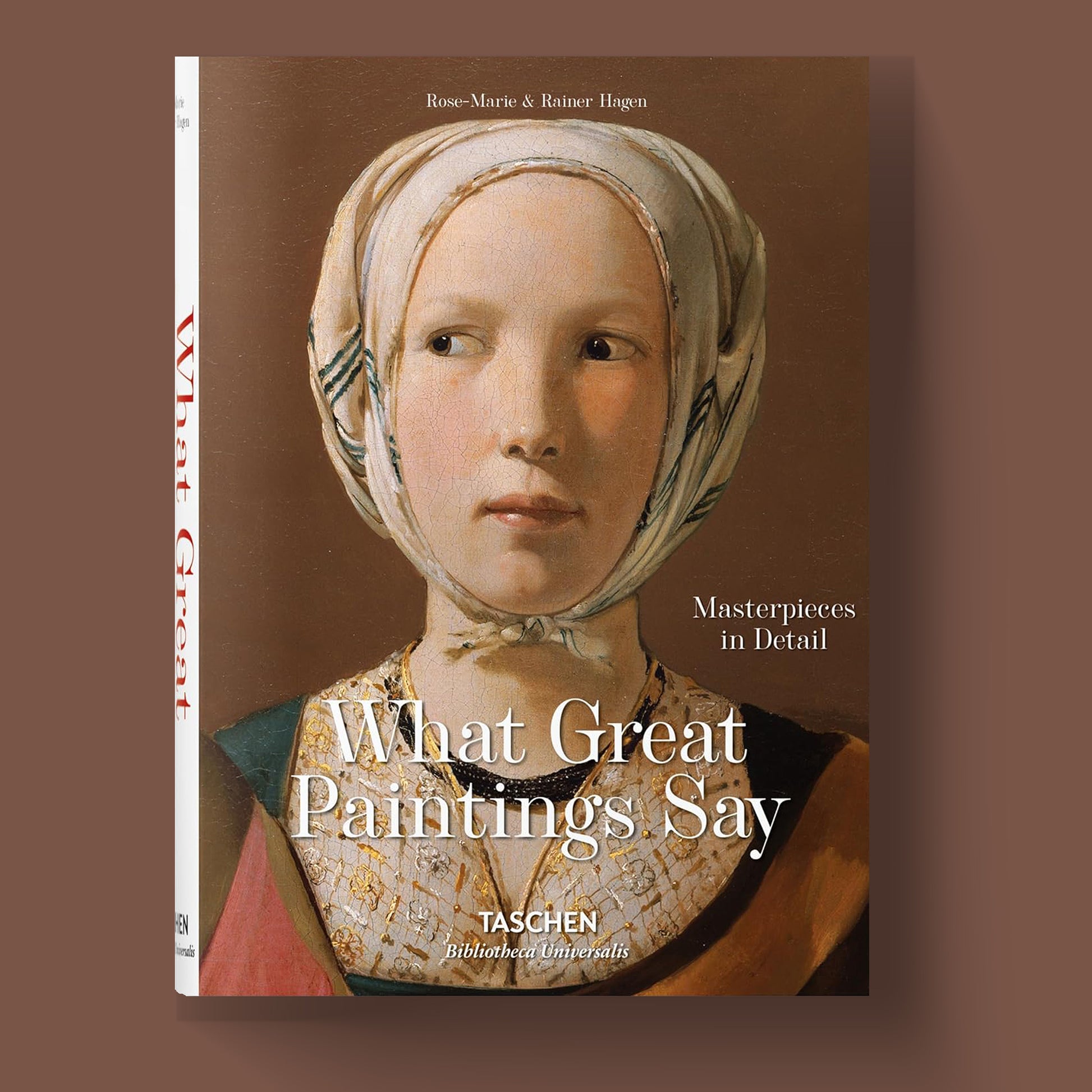 Taschen's "What Great Paintings Say: 100 Masterpieces in Detail" hardcover art history book, a perfect coffee table book for fine art lovers.