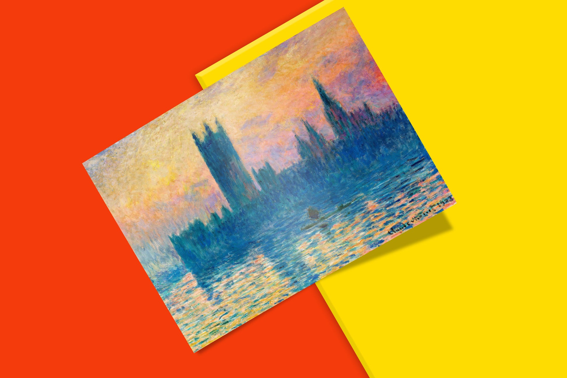 The Houses of Parliament, Monet canvas print, a beautiful reproduction of the iconic painting for art lovers.