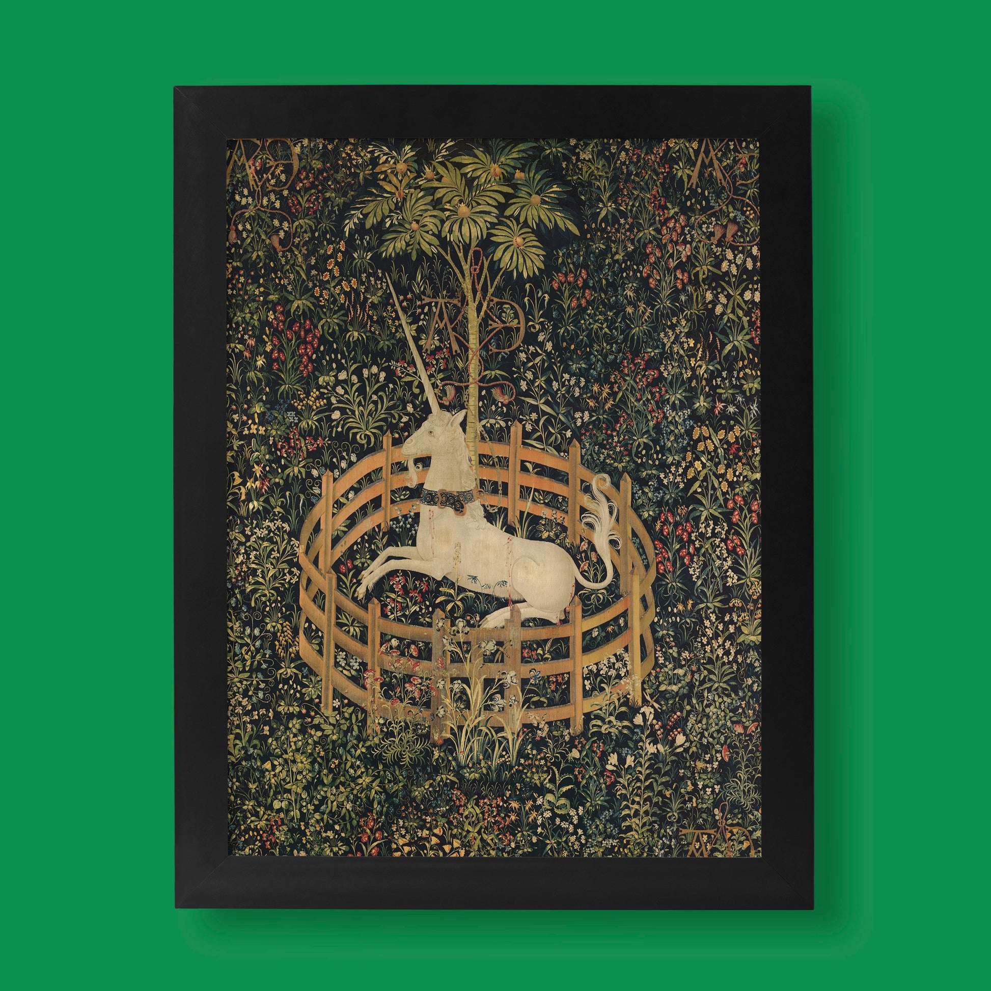 Fine art print of The Unicorn in Captivity medieval tapestry, ideal wall art for art lovers