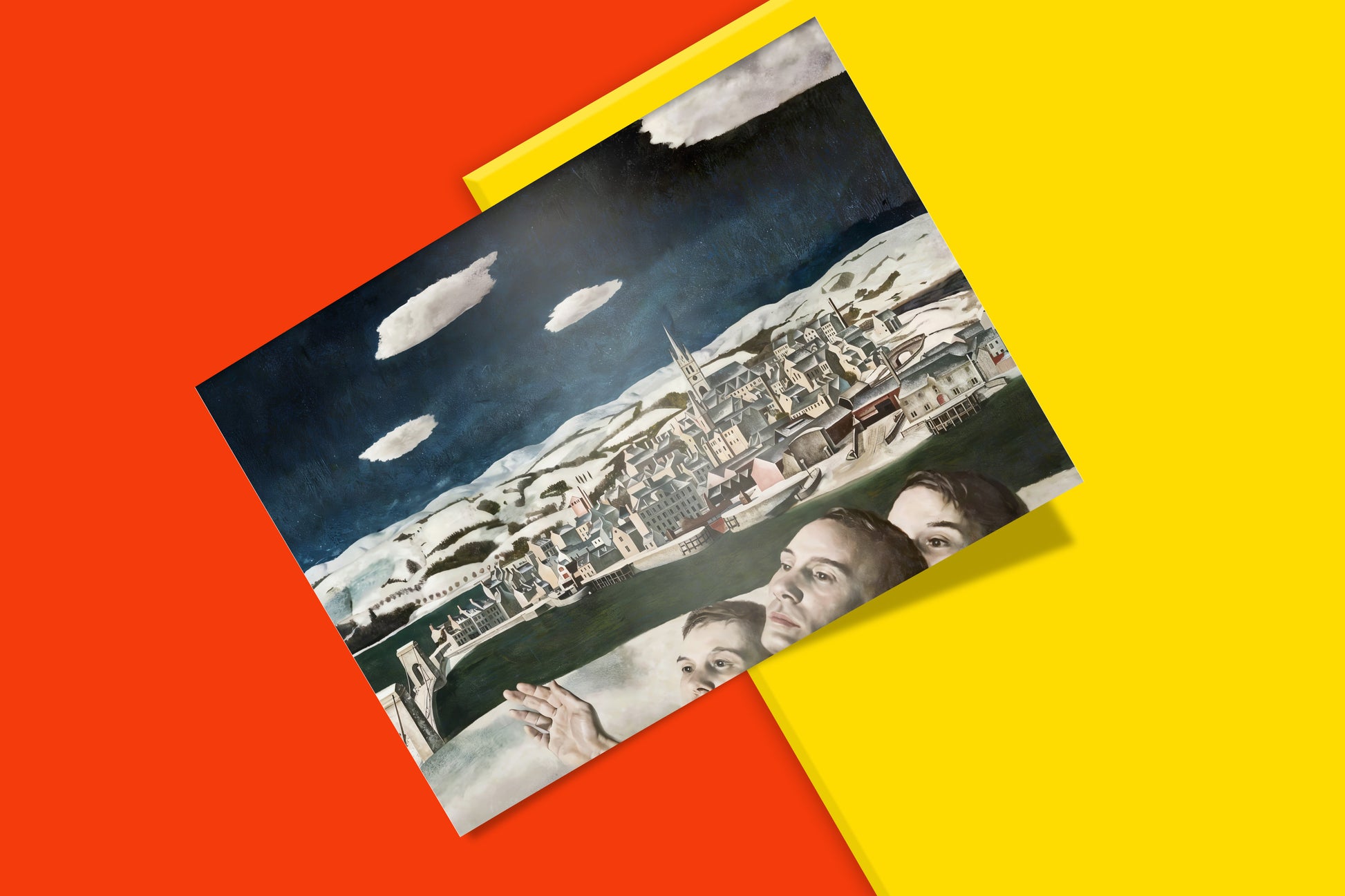 Unidentified Aircraft over Montrose by Edward Baird, premium fine art print showing haunting wartime scene of Scottish coastal town, perfect wall art for art collectors
