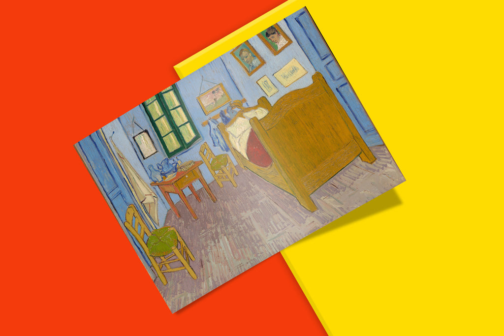 Museum quality Vincent van Gogh bedroom art print showing iconic Arles interior scene, cultural heritage wall art perfect for art lovers and modern home decor