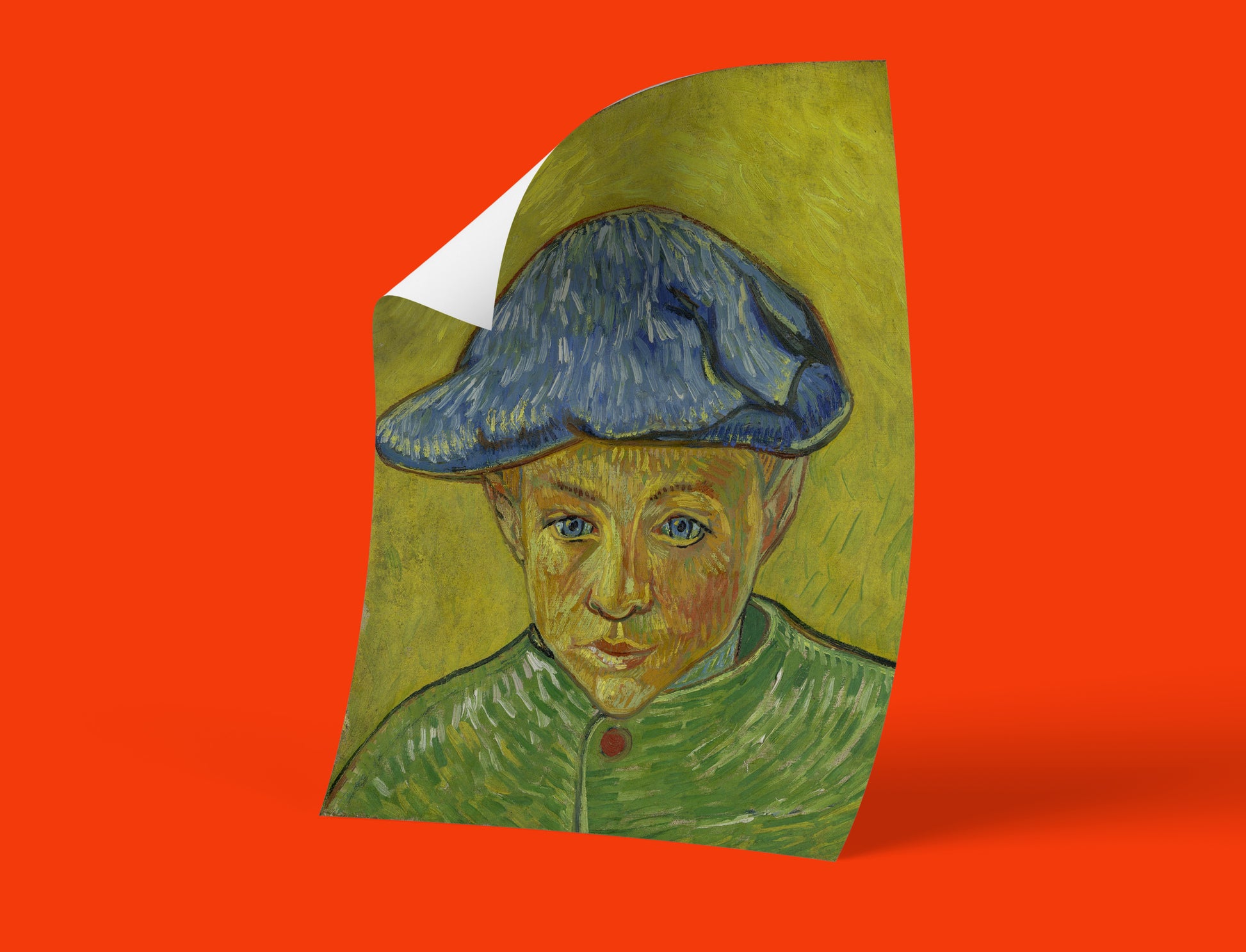 Van Gogh Camille Roulin portrait art print showing Post-Impressionist brushwork and colour symbolism, museum-quality giclée reproduction for home decor