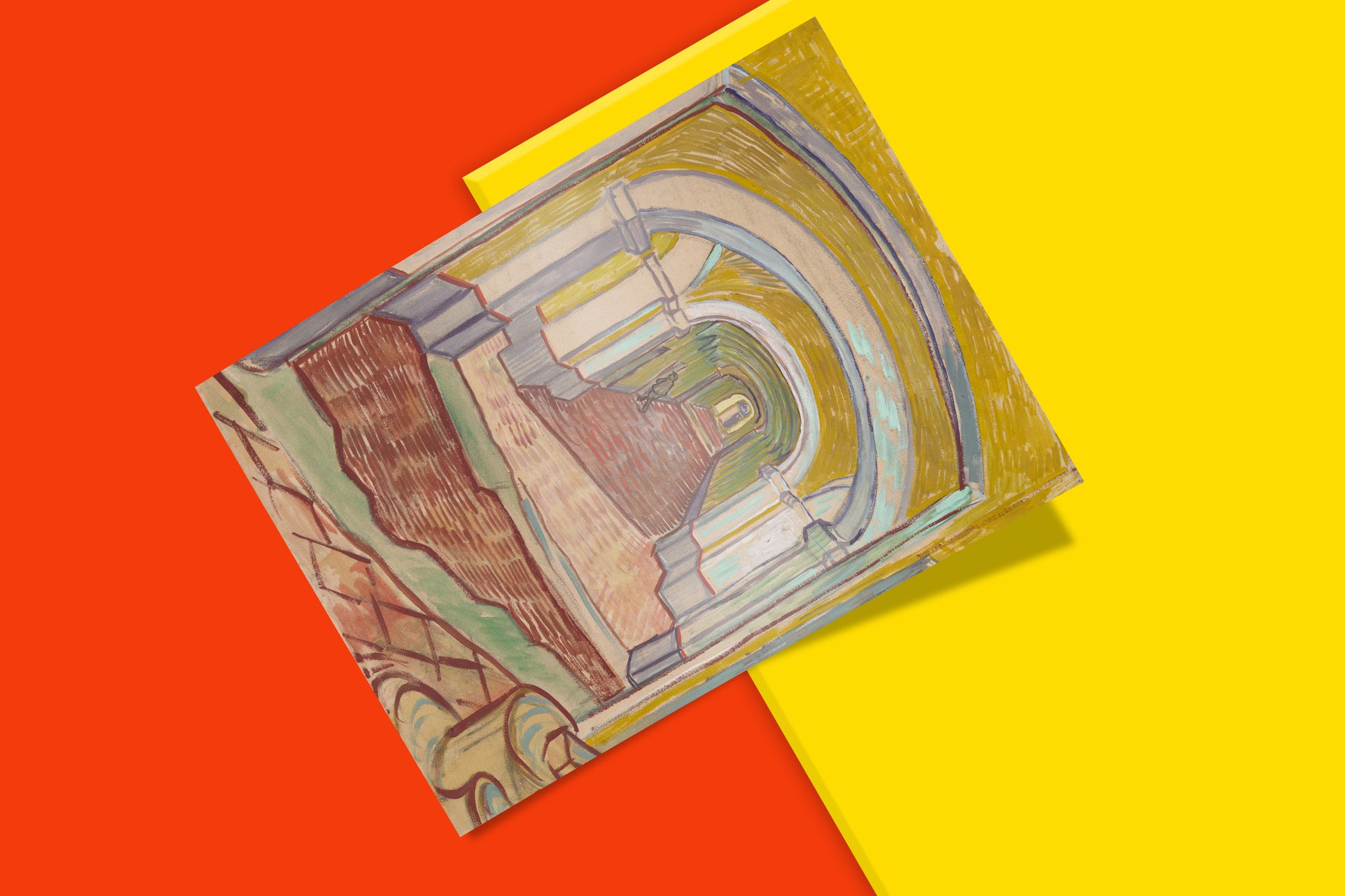 Premium Vincent van Gogh Corridor in the Asylum giclée art print reproduction on FSC paper, iconic Post-Impressionist interior view perfect for contemporary wall décor