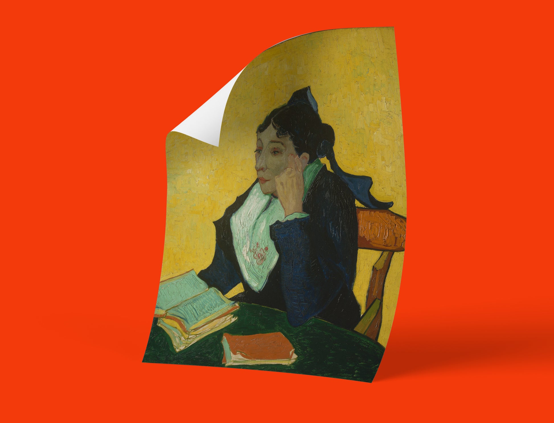 High-quality Van Gogh L'Arlésienne fine art print with 12-colour printing technology, showing Provençal woman portrait from Arles period, premium wall art for home or office