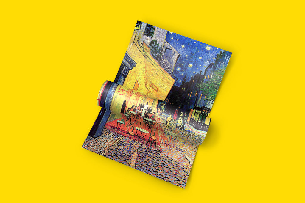 Art print of Van Gogh’s night café scene, ideal for modern wall décor and art interiors