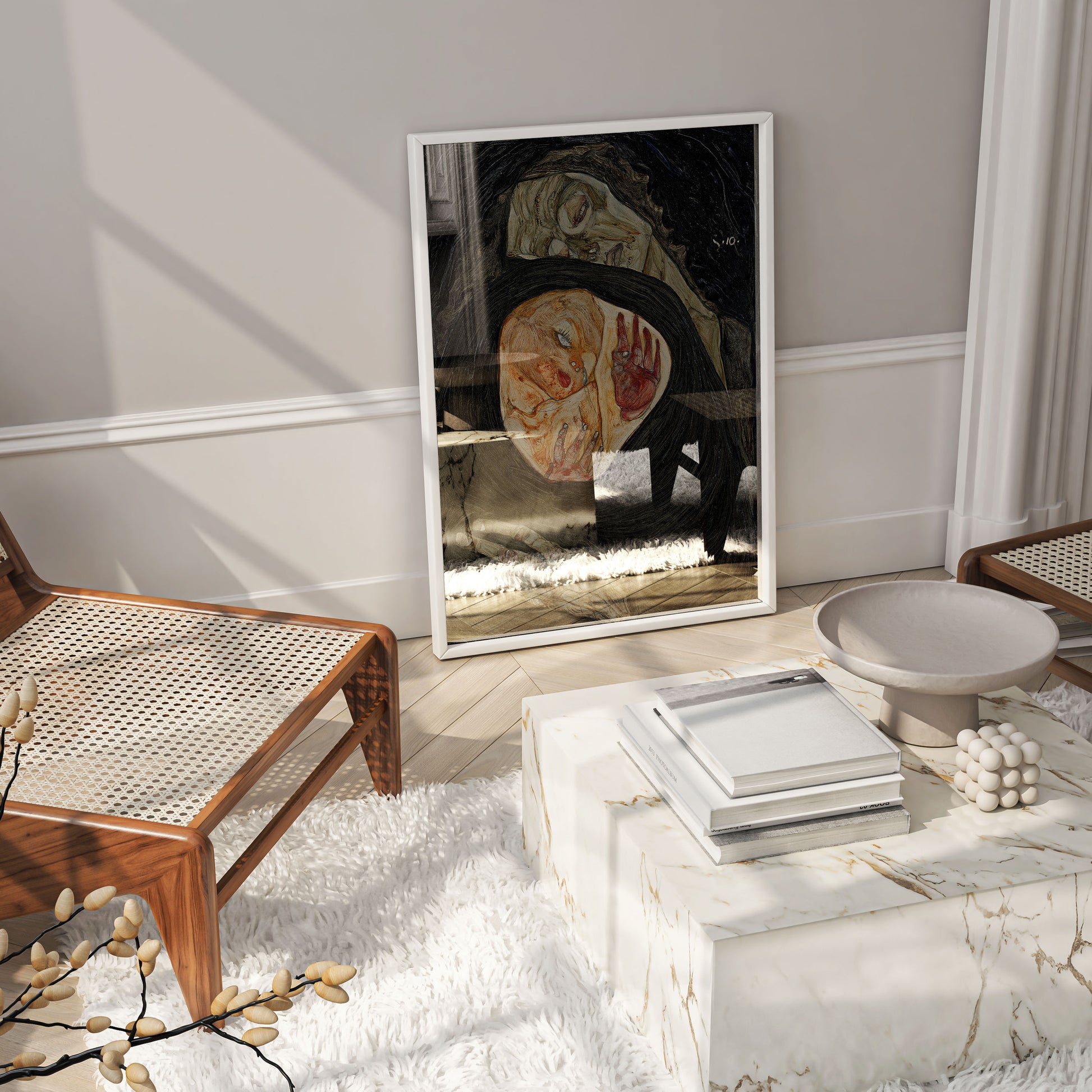 Buy online iconic Egon Schiele 1910 Dead Mother art print, a defining work of Austrian Expressionism available as a high-resolution giclée fine art print from ART SNOB