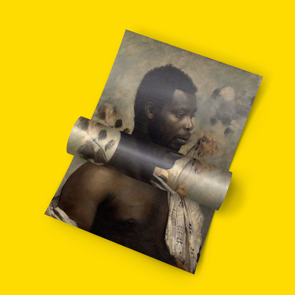 Klimt rediscovered masterpiece fine art poster print, Portrait of Prince William Nii Nortey Dowuona, printed at 350 dpi for ultra-sharp wall art clarity