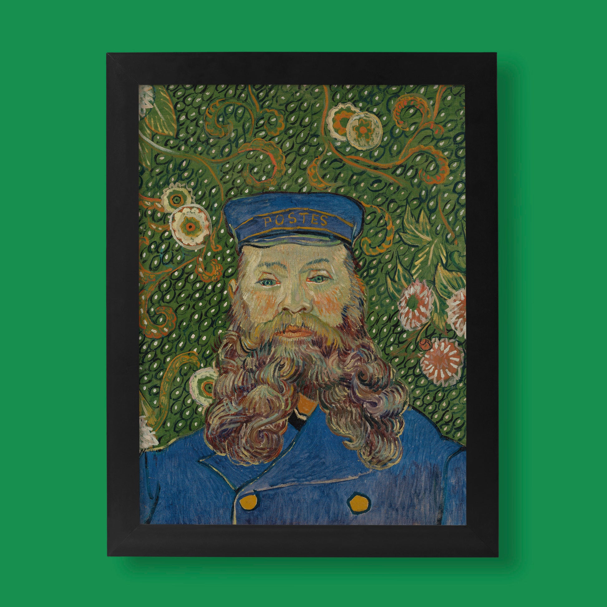 Vincent van Gogh's Portrait of Joseph Roulin fine art print, a classic Post-Impressionist masterpiece perfect for unique wall art and art collectors.