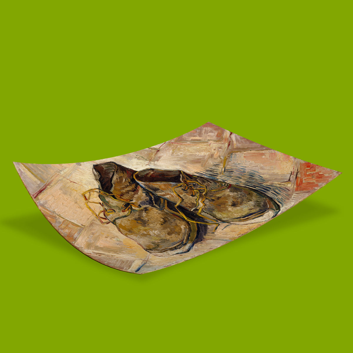 Fine art print poster reproduction of Van Gogh's famous 1888 still life Shoes from the Metropolitan Museum of Art collection.