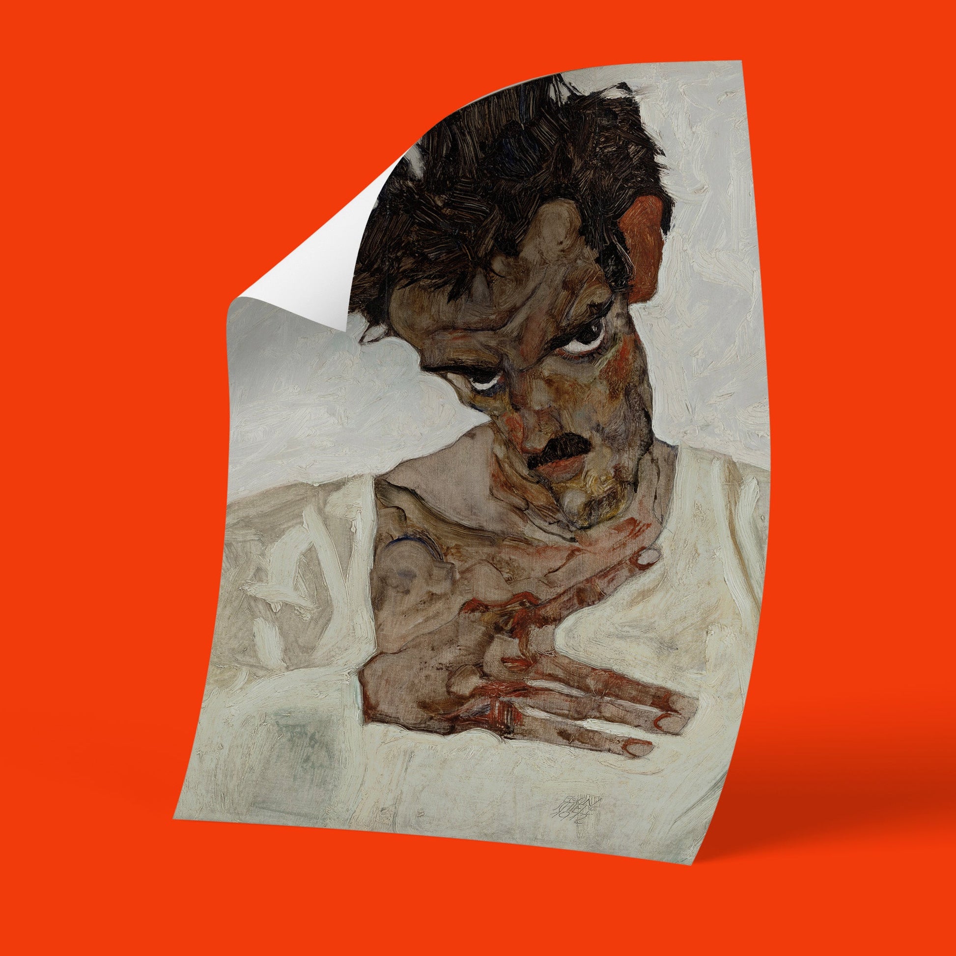 Egon Schiele Self Portrait Old Master Painting Wall Art Print Mur Encadré Décor 30 x 41 cm Egon Schiele Self Portrait Old Master Painting Wall Art Print Mur Encadré Décor 30 x 41 cm