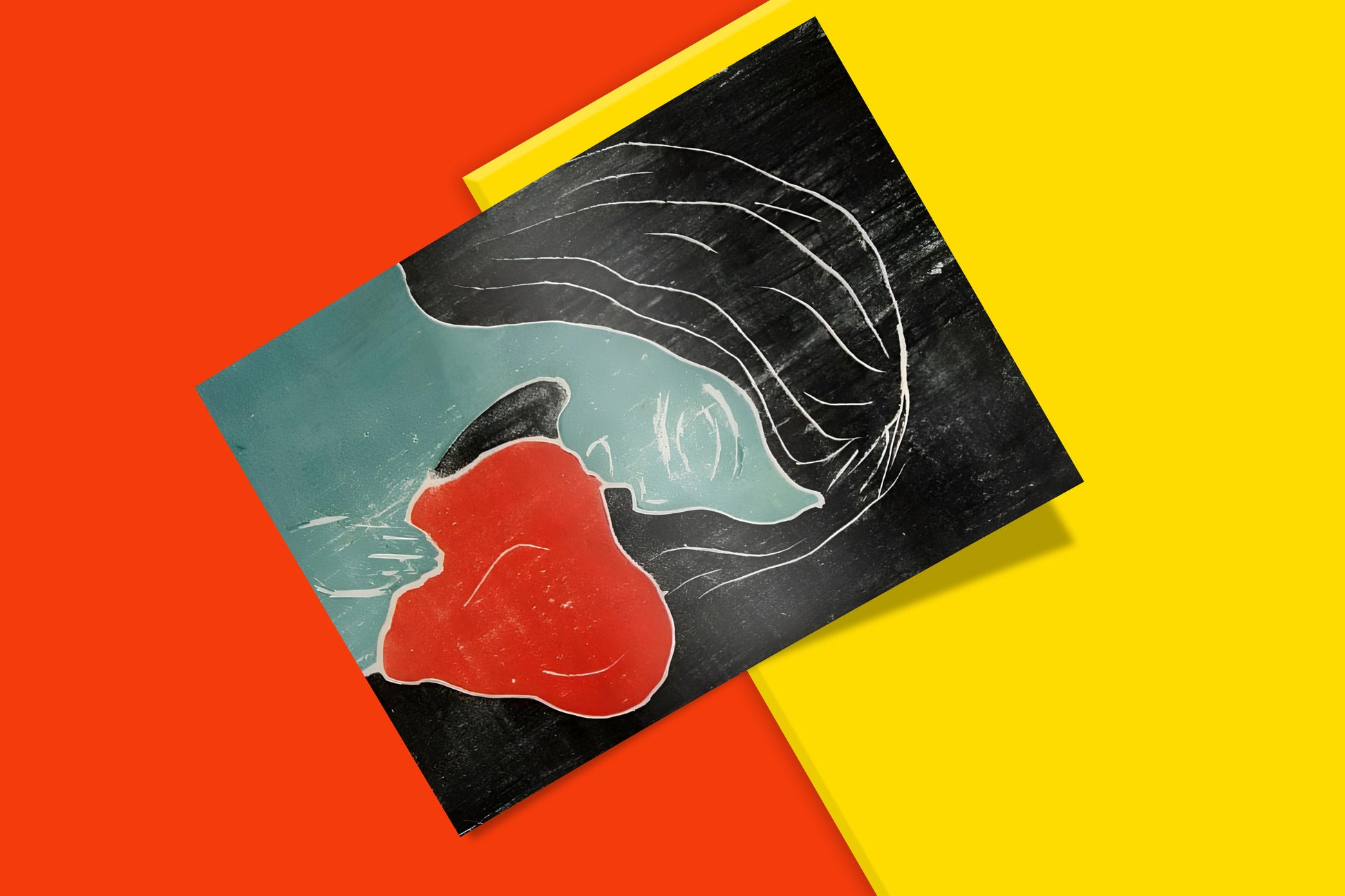 Authentic Edvard Munch 'Two Heart' art print, a famous painting reproduction perfect for adding unique and valuable wall art to any space.