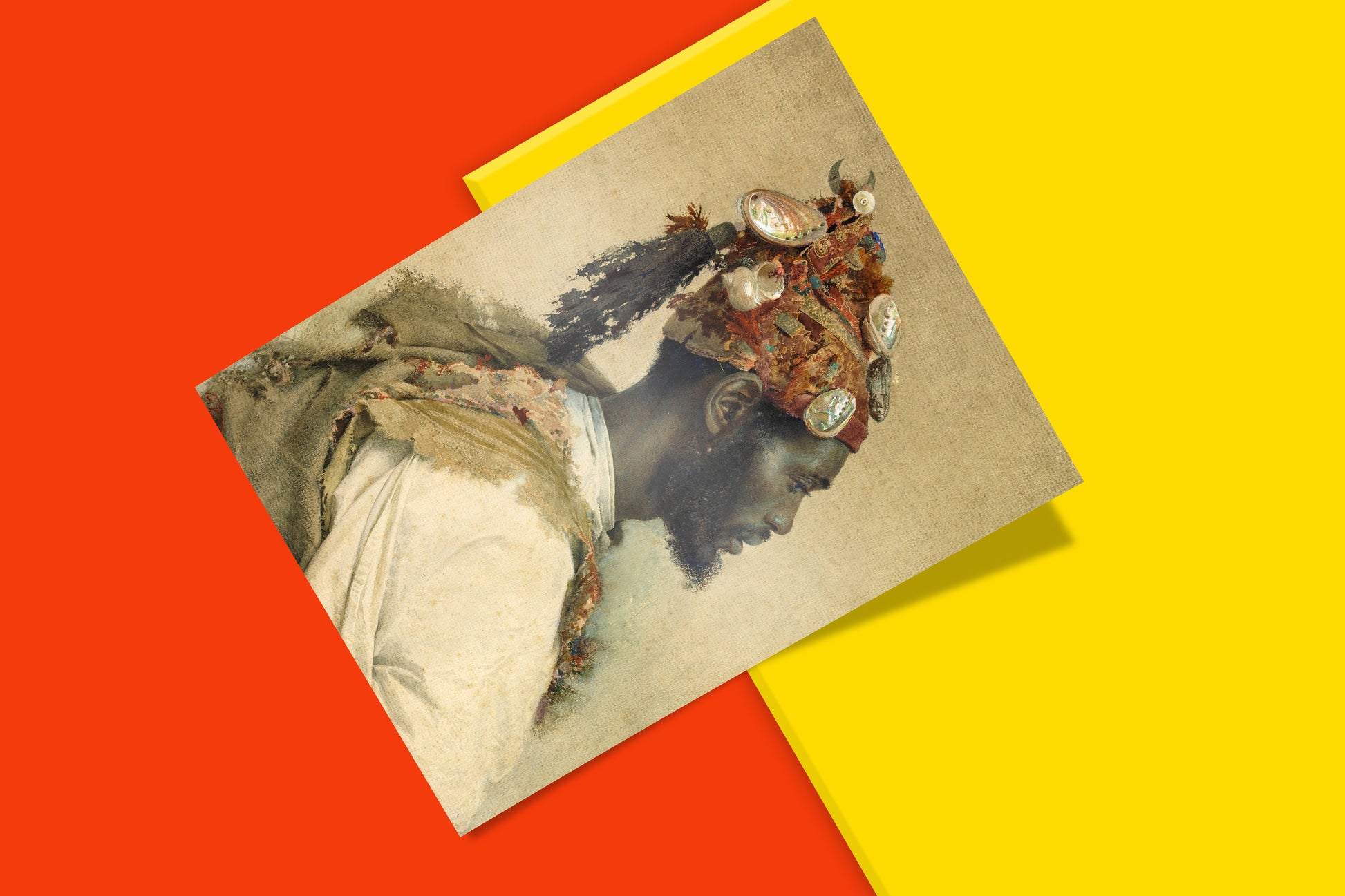 remium giclée art print of Josep Tapiro Baró's Parache the Dancer, featuring traditional Moroccan Gnawa portrait ideal for sophisticated wall decor