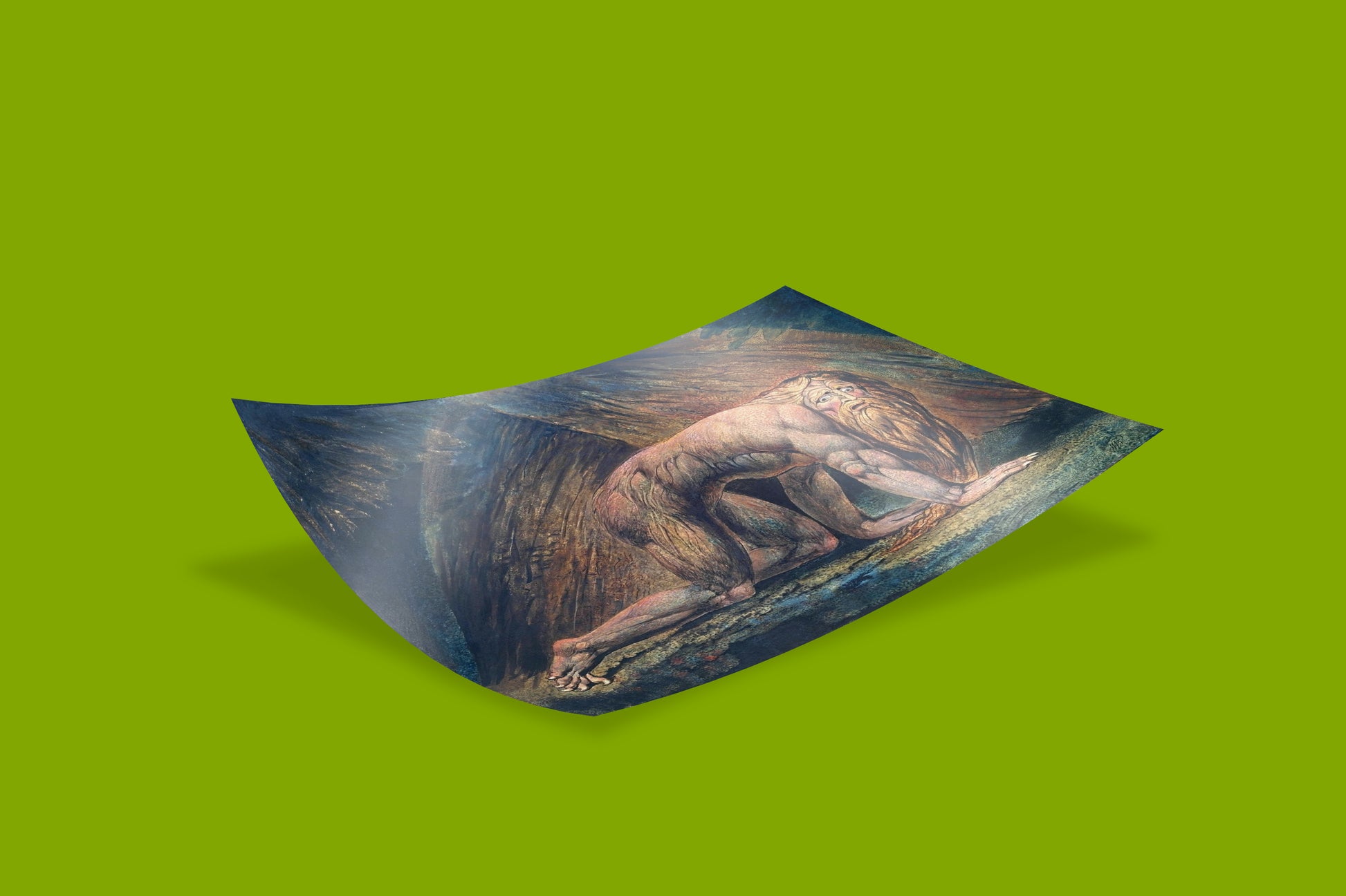 Eco-friendly fine art poster of Nebuchadnezzar by Blake, printed on FSC-certified matte paper