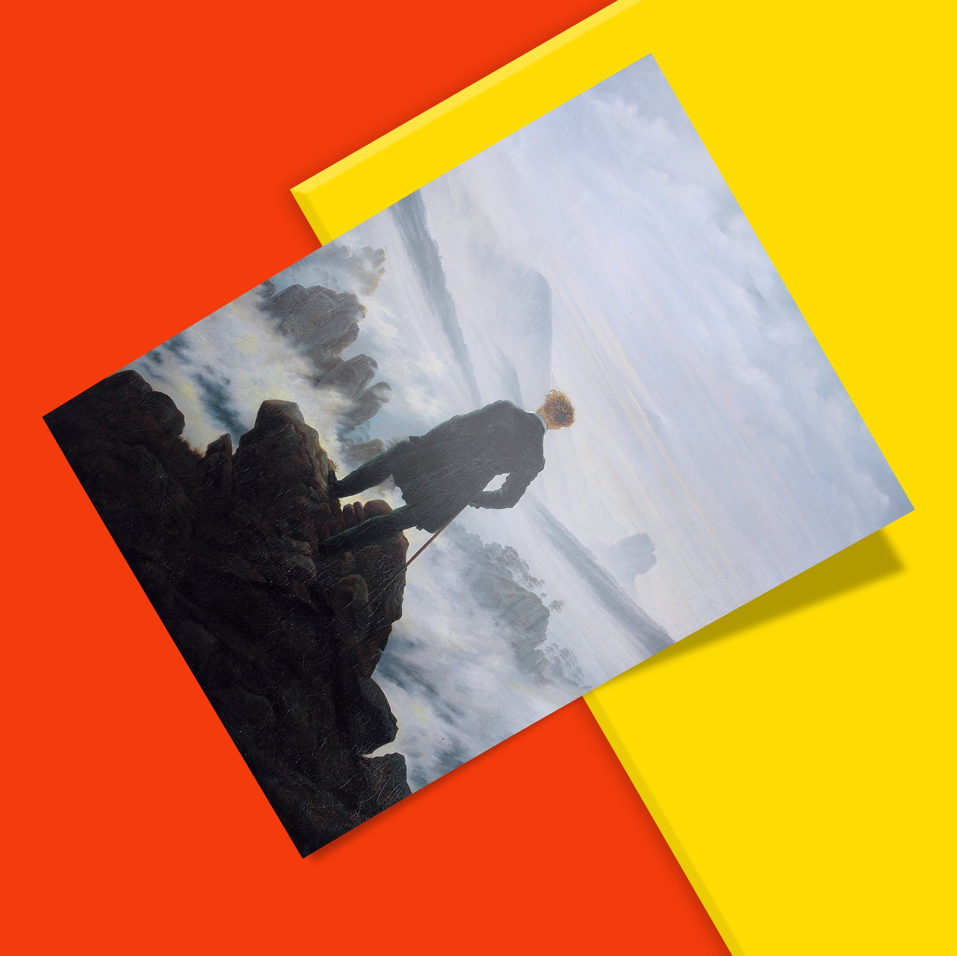 Romantic era wall art print of Friedrich's Wanderer Above the Sea of Fog, limited edition giclée print with 12-colour fine art printing technology