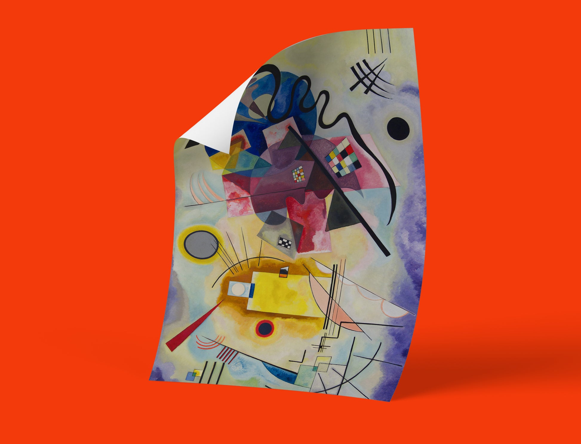 Wassily Kandinsky Yellow-Red-Blue reproduction - museum-grade Bauhaus abstract art print featuring geometric forms and colour psychology, premium wall art for modern homes