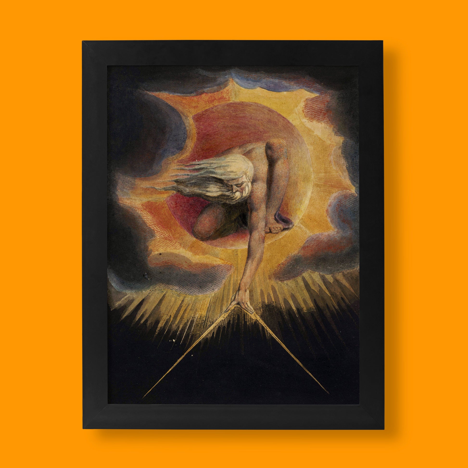 William Blake The Ancient of Days fine art print with vivid colours