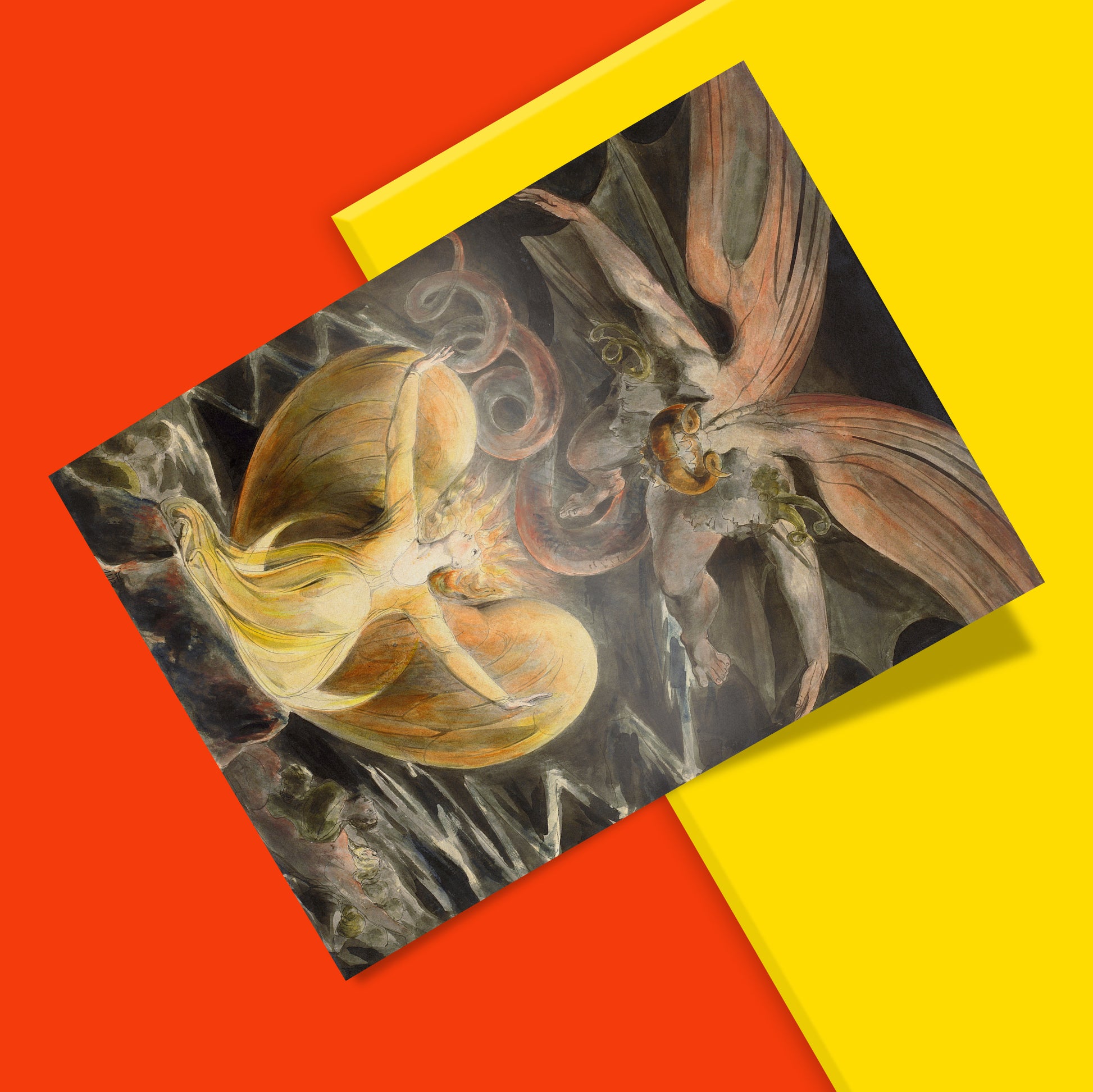 William Blake Great Red Dragon Brooklyn Museum masterpiece art print reproduction, giclée 12-colour fine art wall art poster