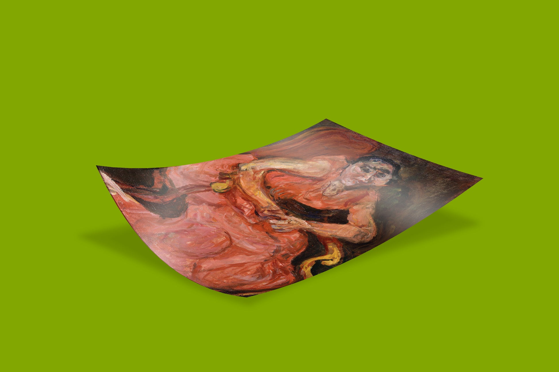 High-resolution art print reproduction of Chaim Soutine's famous Woman in Pink portrait - School of Paris Expressionist wall art for luxury home decor